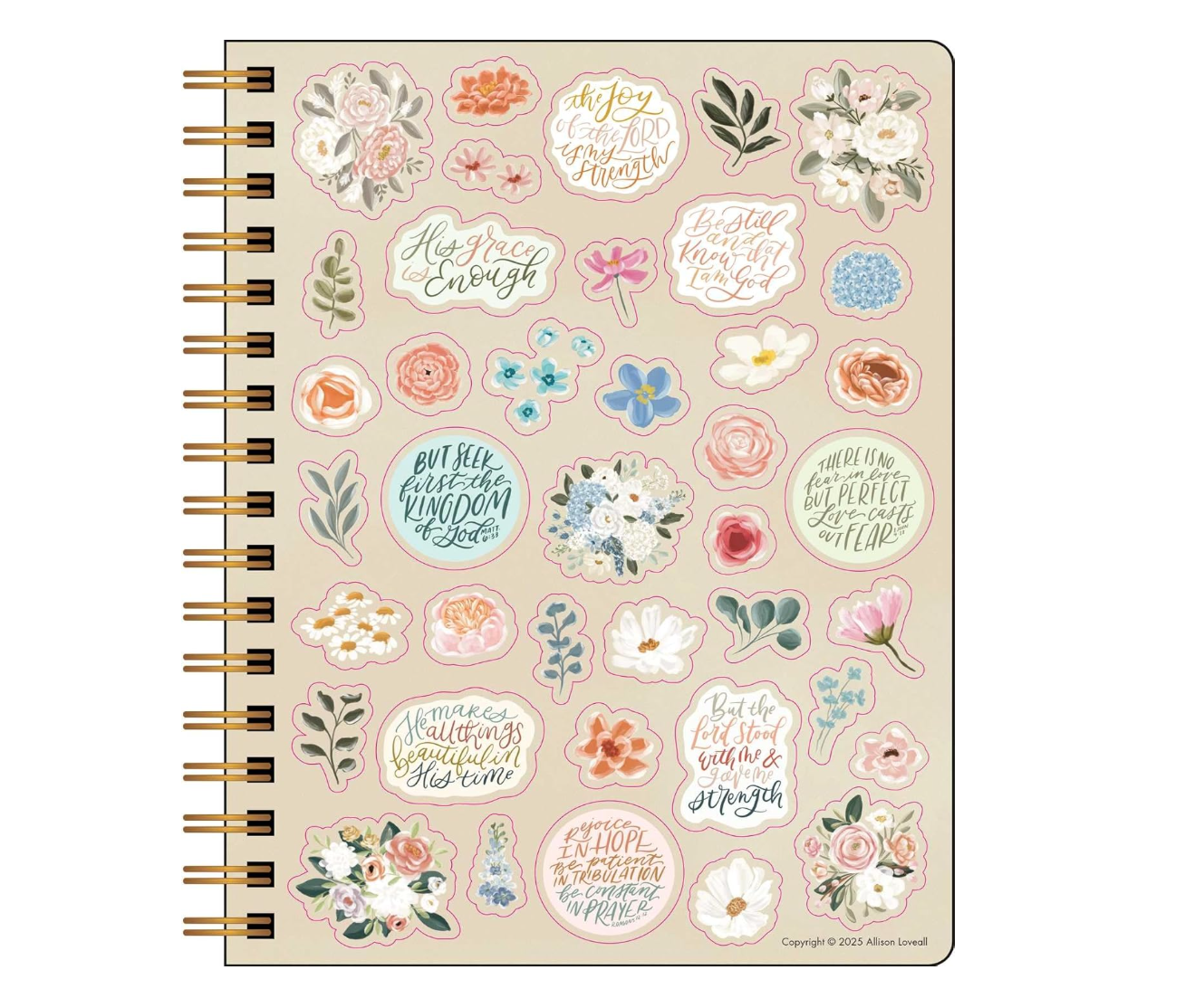 2026 Scriptures and Florals 12-Month Weekly/Monthly Planner Calendar