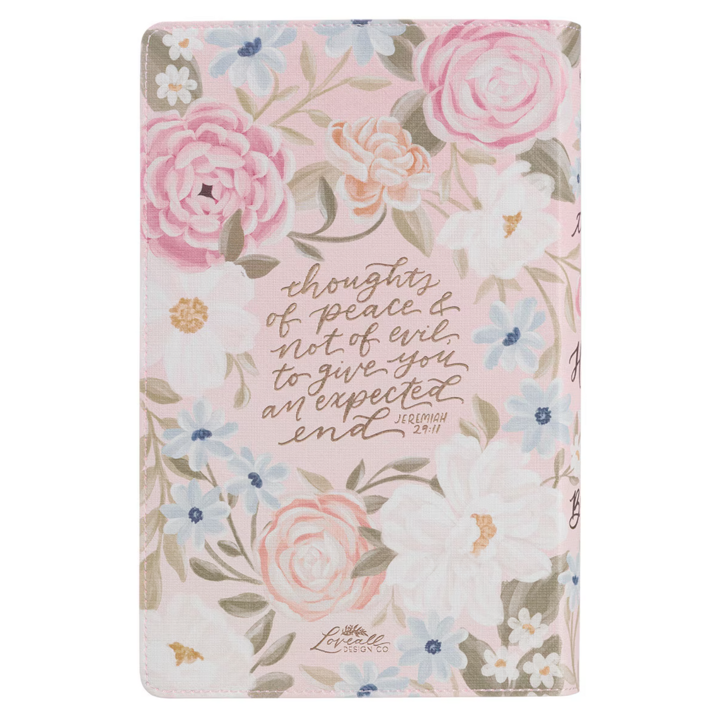 Pink Floral Faux Leather Giant Print Standard-Size King James Version Bible with Thumb Index