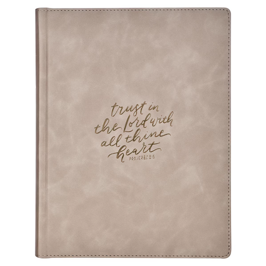 Trust Taupe Faux Leather Large Print King James Version Note-taking Bible - Proverbs 3:5