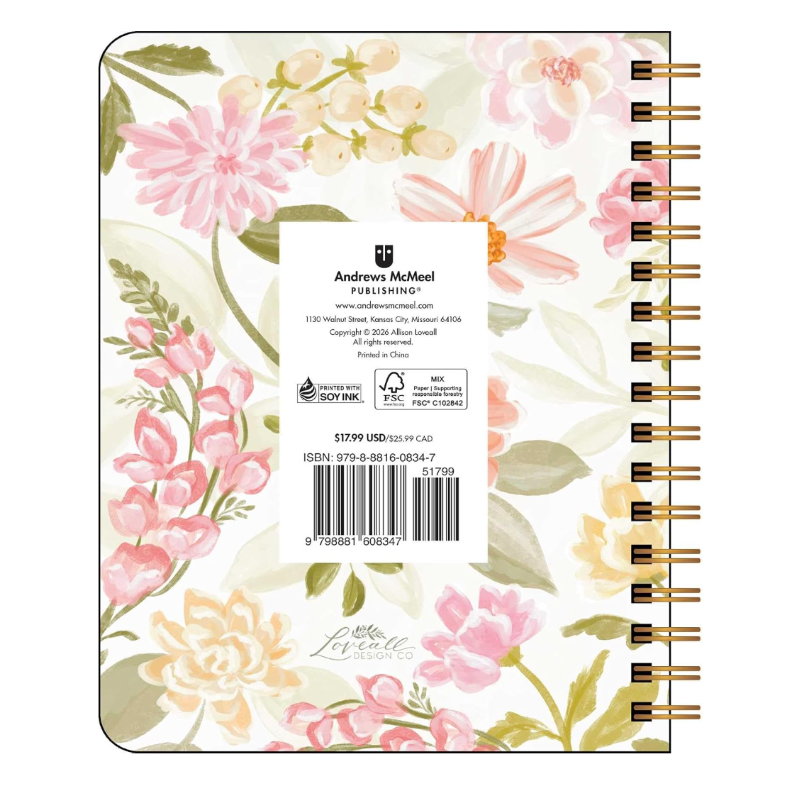 2027 Scriptures and Florals 12-Month Weekly/Monthly Planner Calendar
