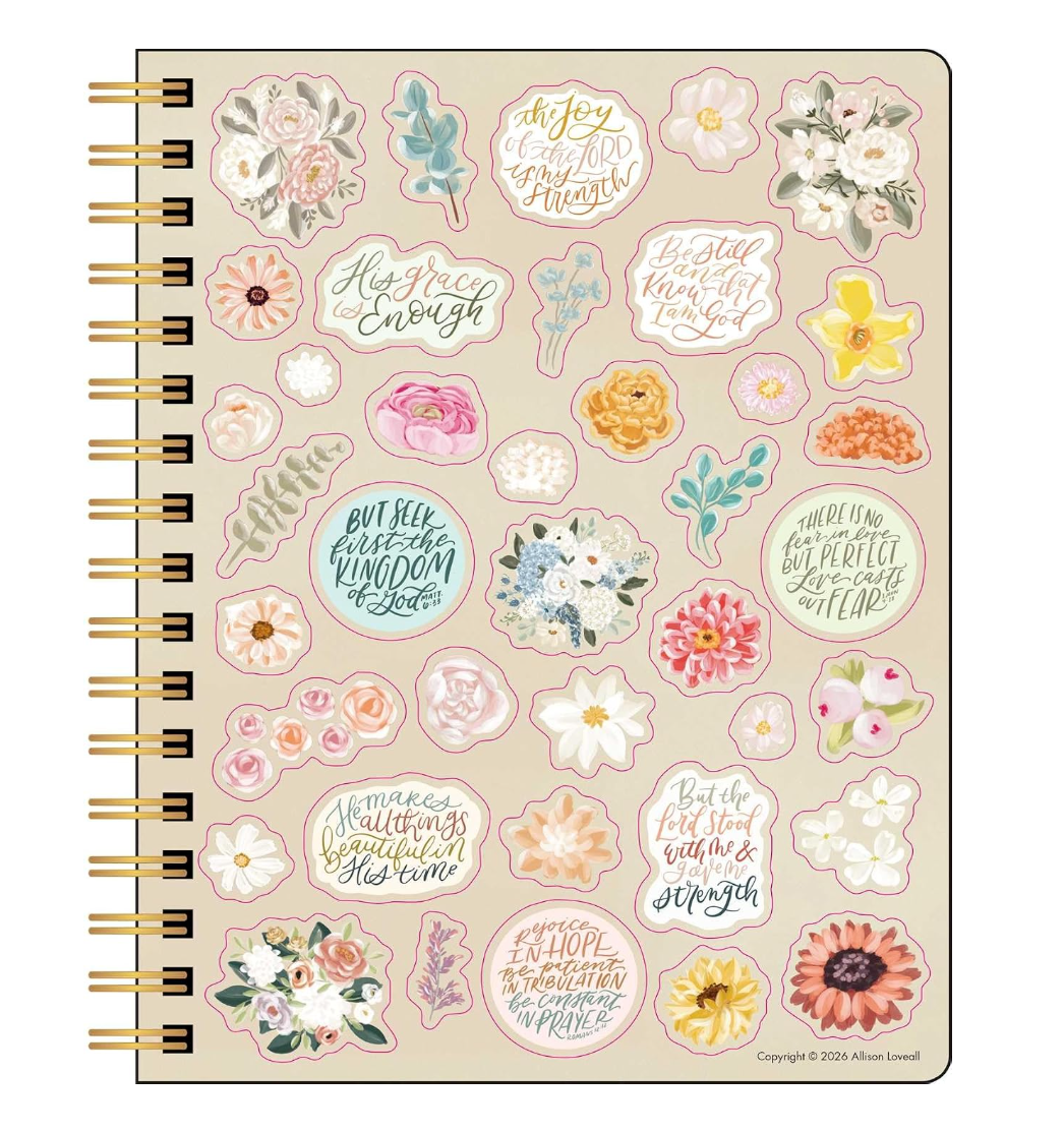 2027 Scriptures and Florals 12-Month Weekly/Monthly Planner Calendar