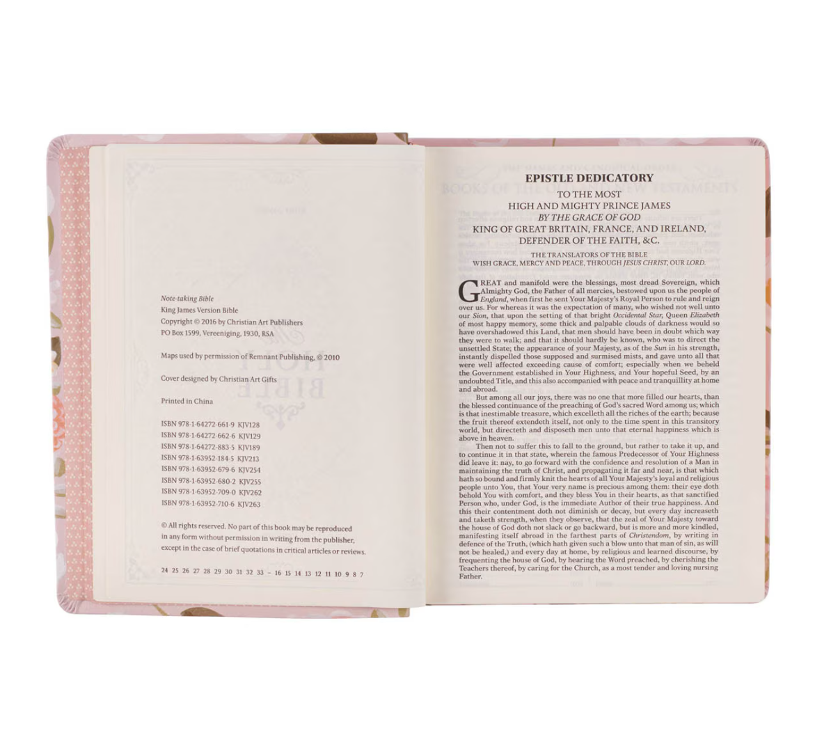 Margo Theme Faux Leather KJV Note-Taking Bible