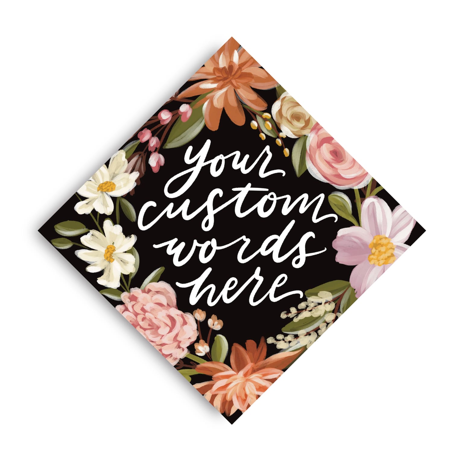 Aleah Theme Printed Grad Cap Topper - Loveall Design Co.