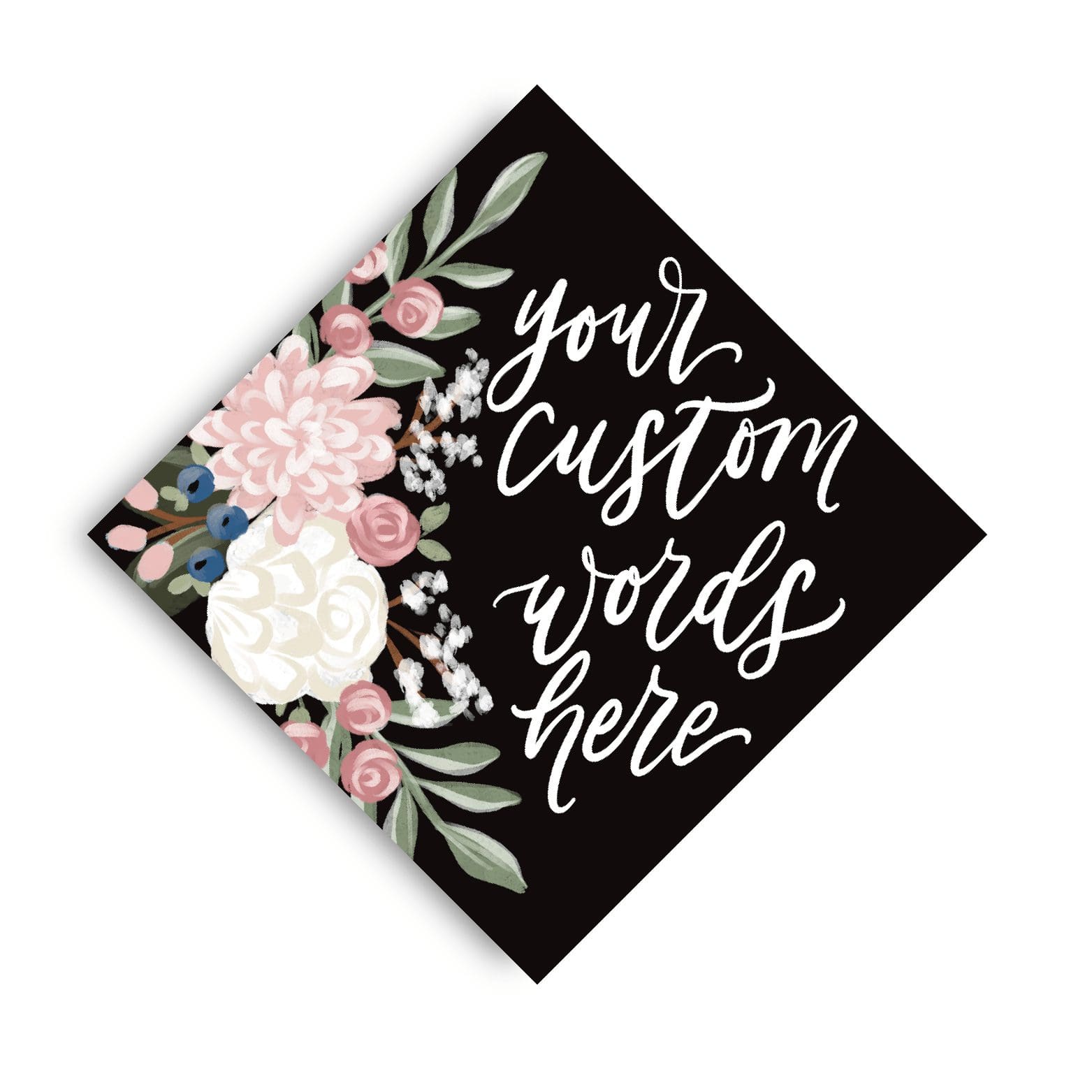 Amanda Theme 2 Printed Grad Cap Topper - Loveall Design Co.