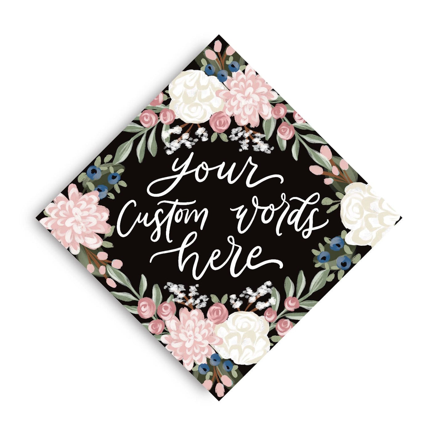 Amanda Theme Printed Grad Cap Topper - Loveall Design Co.