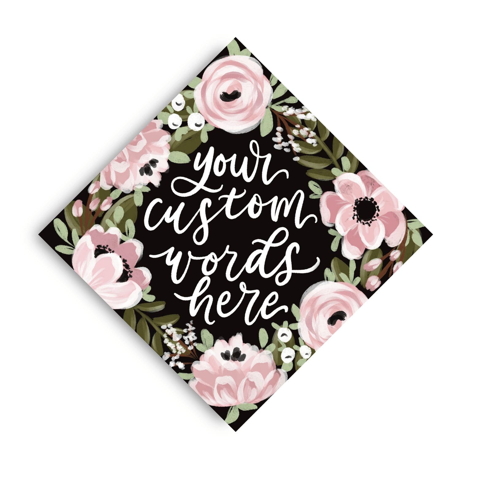 Cassi Theme Printed Grad Cap Topper - Loveall Design Co.