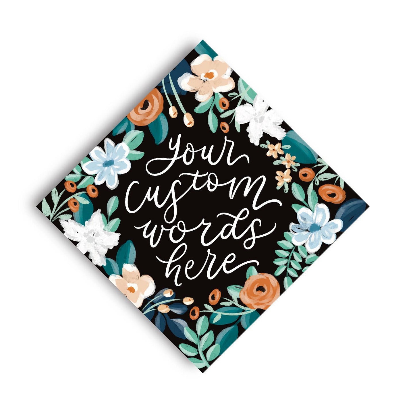 Cierra Theme Printed Grad Cap Topper - Loveall Design Co.