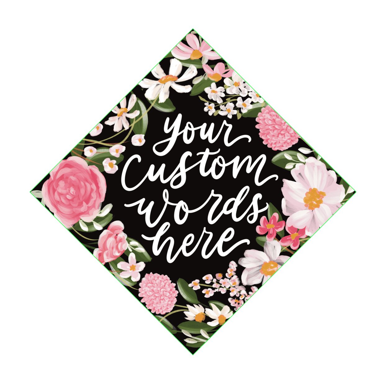 Diana Theme Printed Grad Cap Topper - Loveall Design Co.