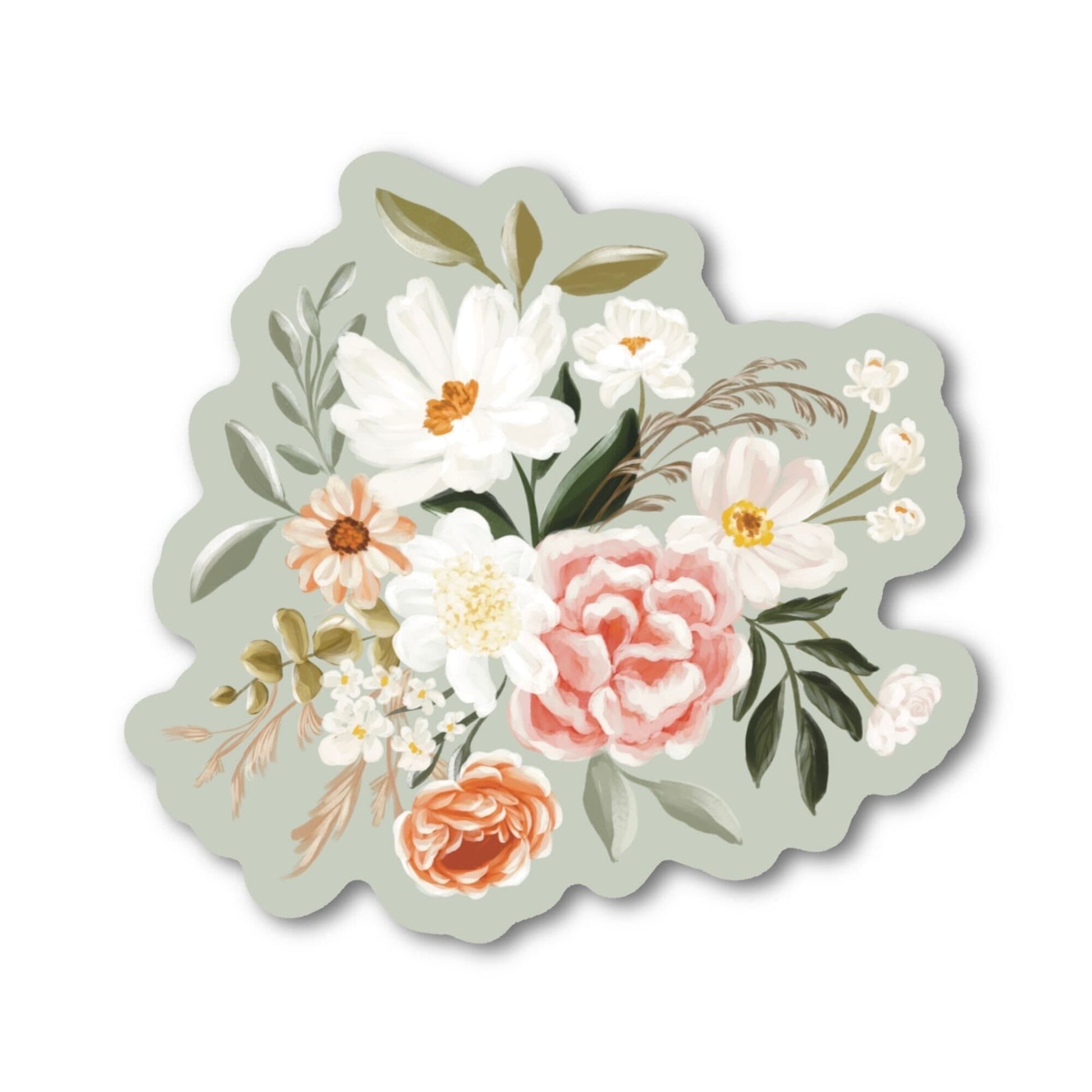 Evelyn Florals Sticker - Loveall Design Co.