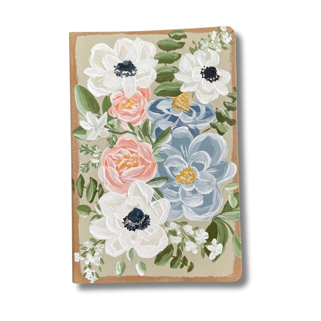 Hand - Painted Floral Artwork Journal 8 - Loveall Design Co.