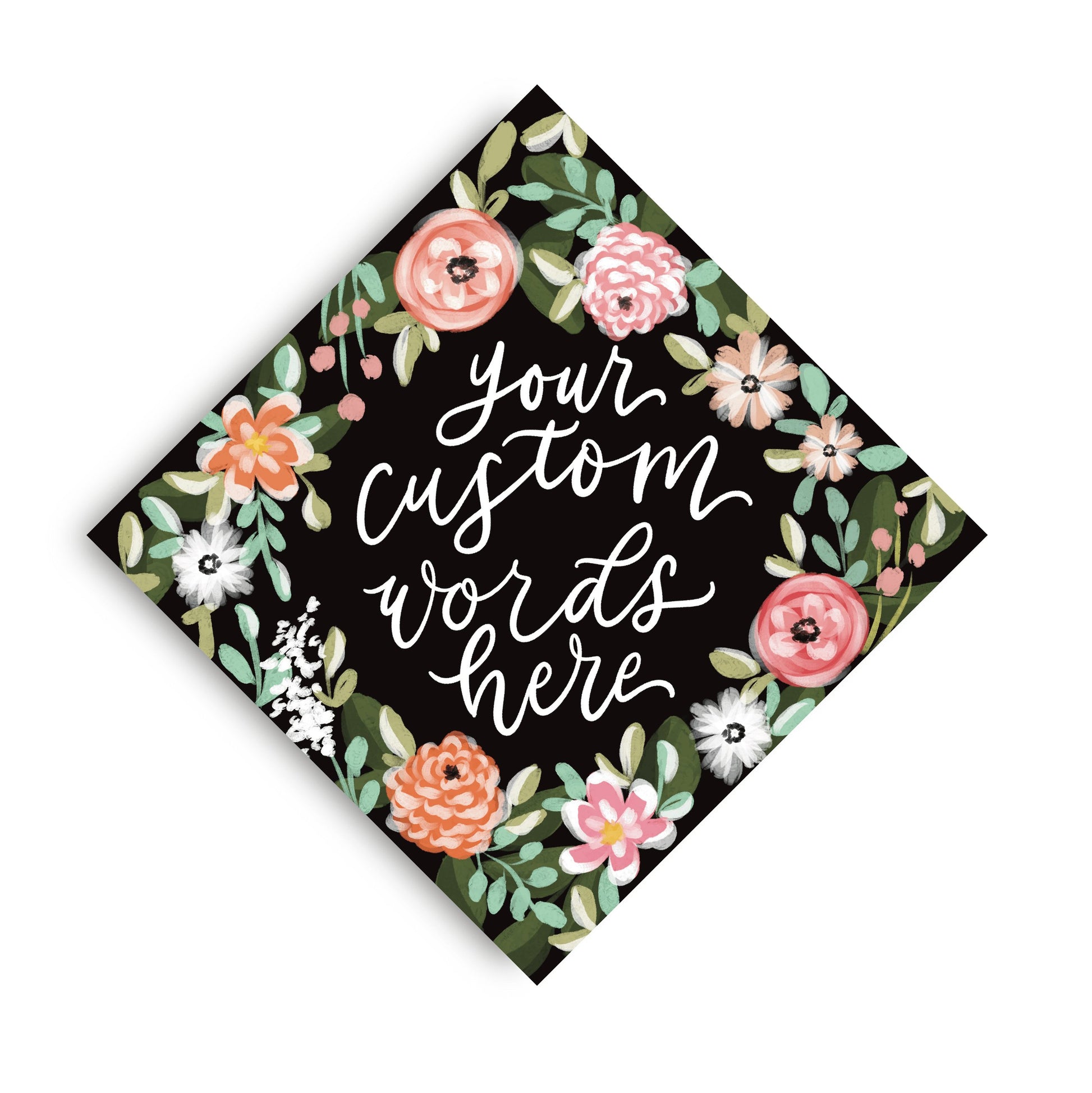 Jackie Theme Printed Grad Cap Topper - Loveall Design Co.