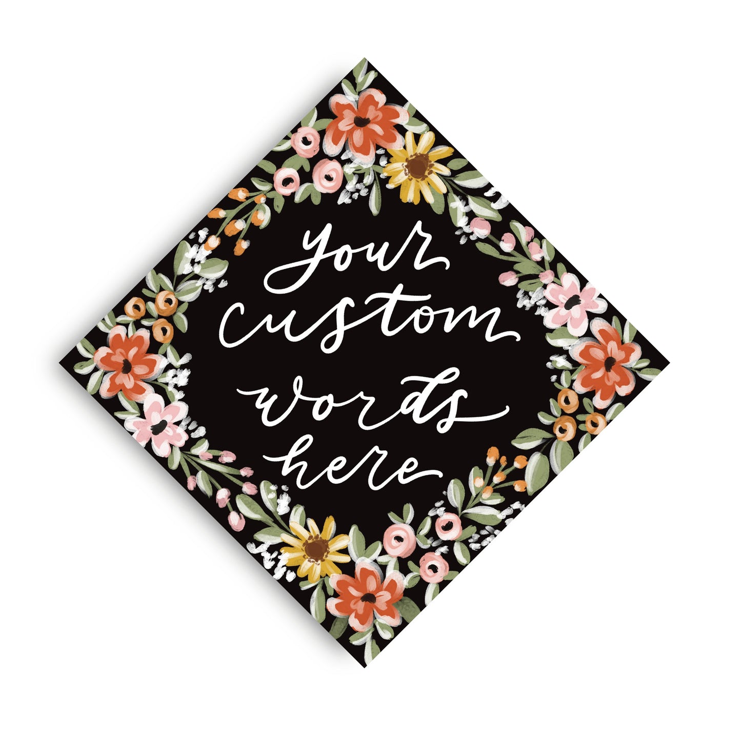 Jenny Theme Printed Grad Cap Topper - Loveall Design Co.