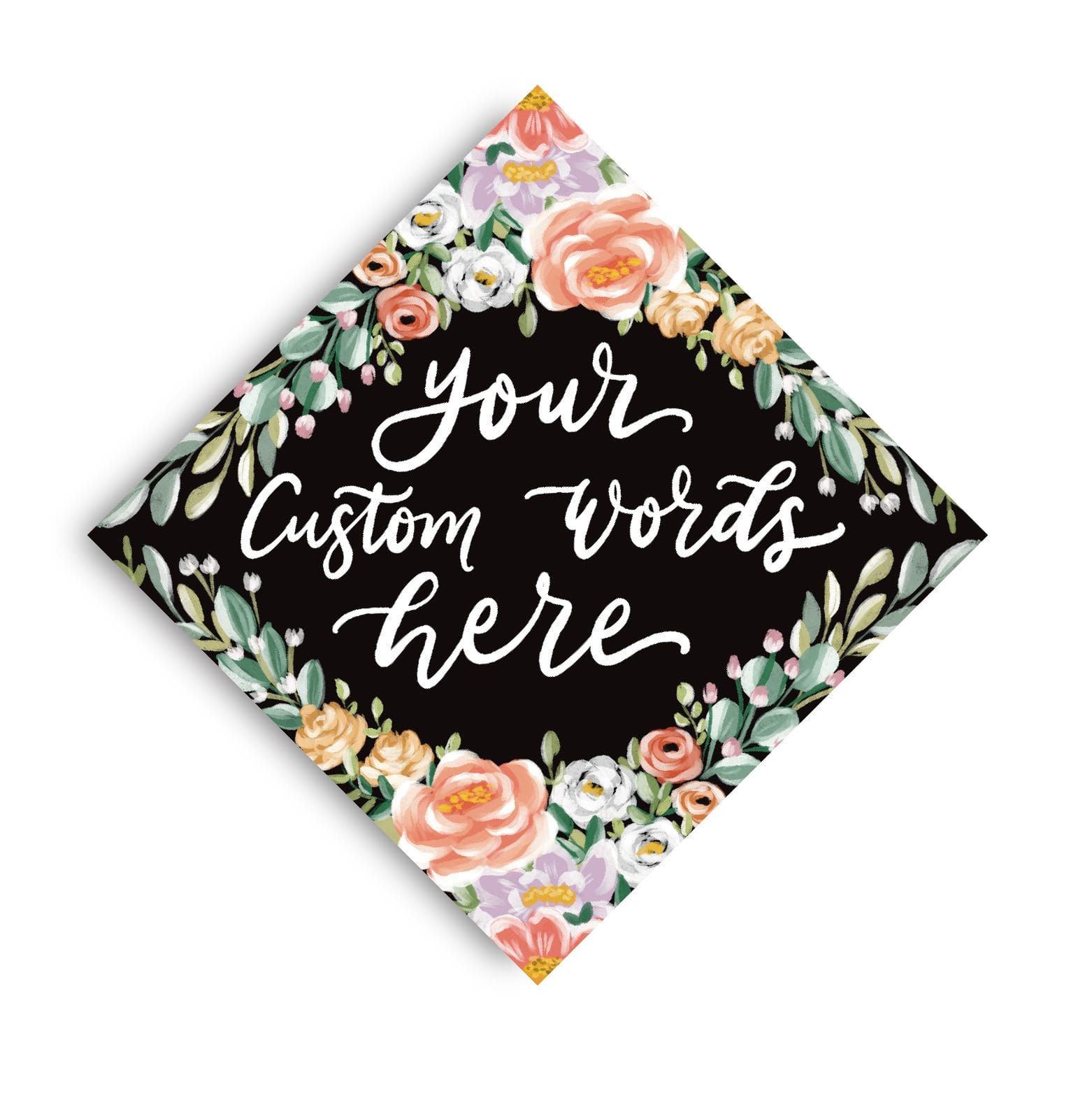 Liza Theme Printed Grad Cap Topper - Loveall Design Co.