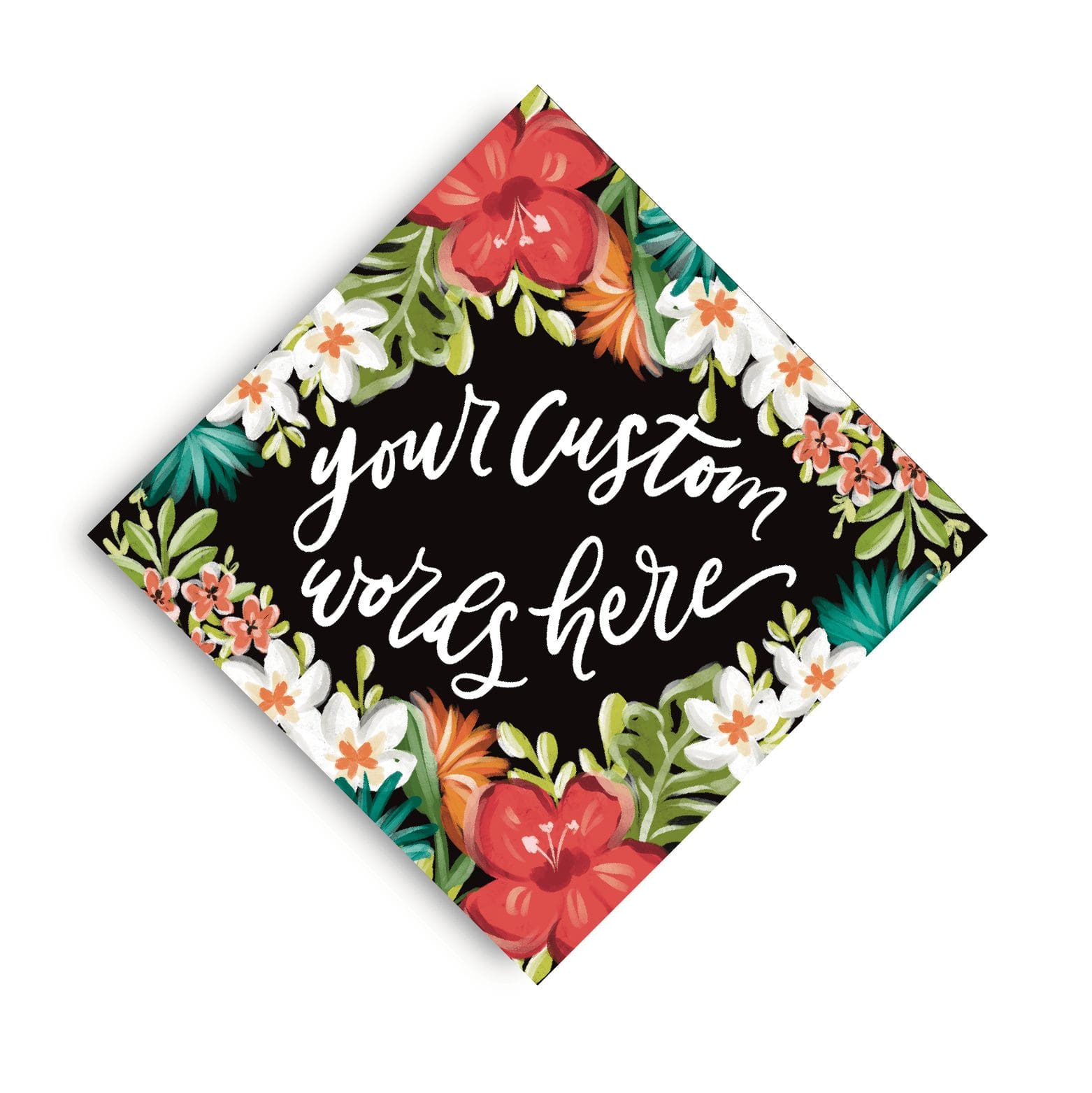 Maribel Theme Printed Grad Cap Topper - Loveall Design Co.