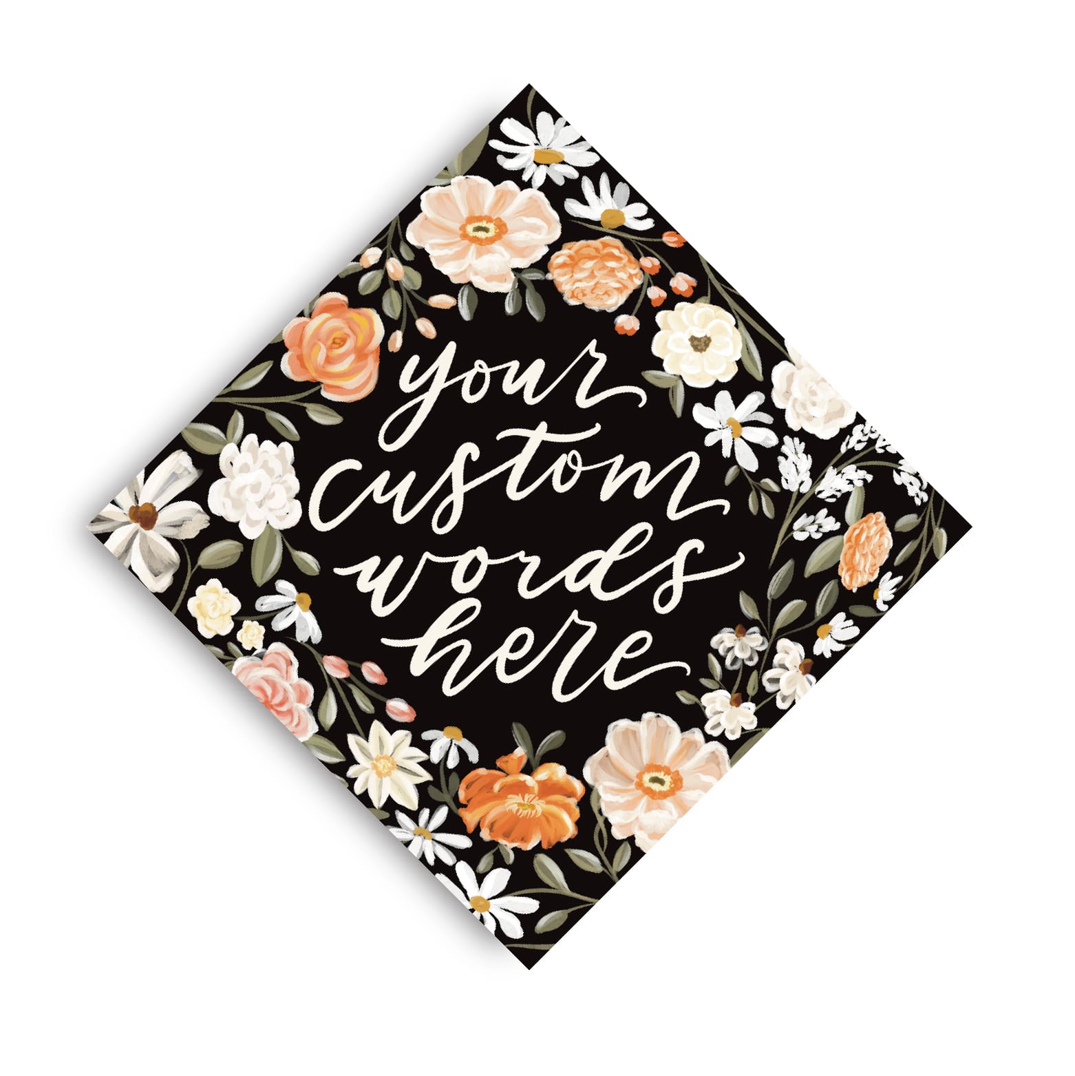 Meadow Theme Printed Grad Cap Topper - Loveall Design Co.