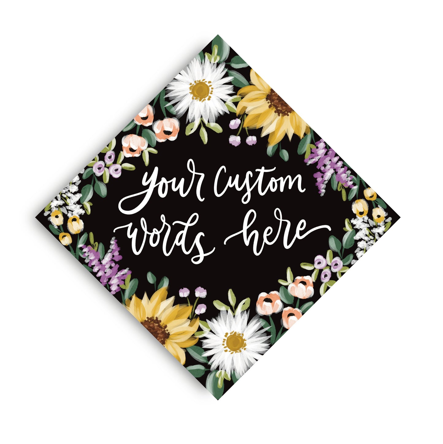 Rachel Theme Printed Grad Cap Topper - Loveall Design Co.