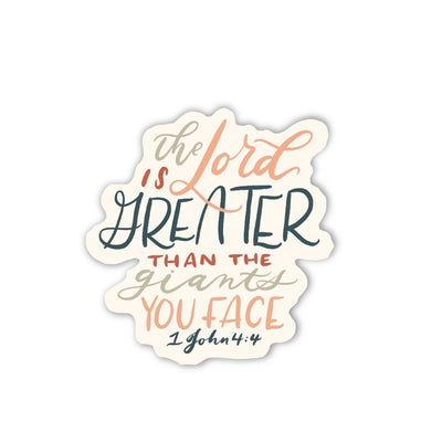 The Lord is Greater Sticker - Loveall Design Co.